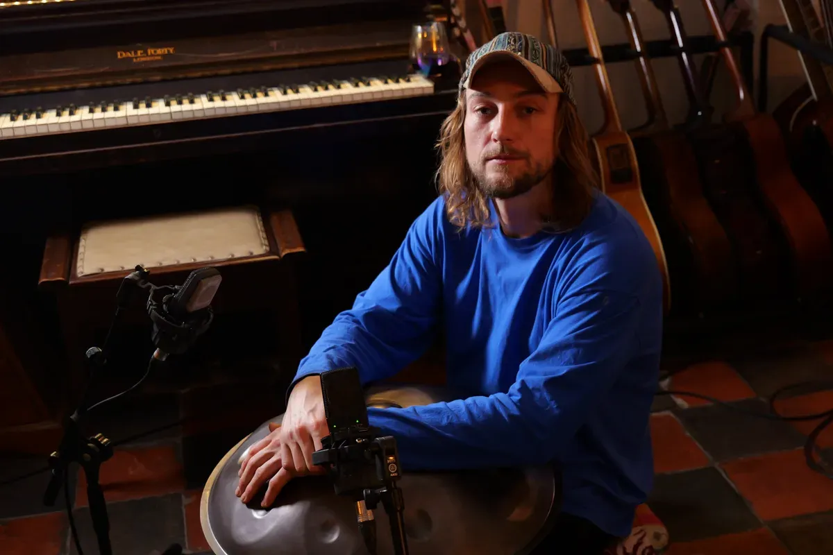 Joe Jordan with his handpan